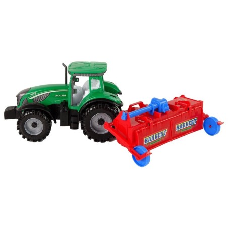 Adra hõõrdeajamiga traktor punane