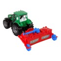 Adra hõõrdeajamiga traktor punane