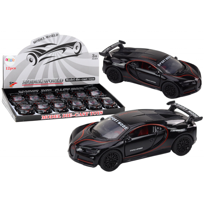 Sportauto auto 1:32 Action Figure Spoiler Metal Black Sounds