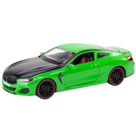 Sportauto metallist hõõrdajamiga avatavad elemendid 1:24 roheline