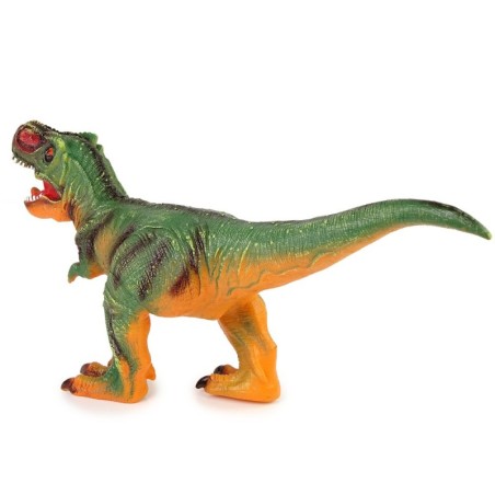 Suur dinosauruste kuju Tyrannosaurus Rex Roheline ja oranž heli, 60 cm pikk