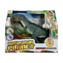 Suur Velociraptor dinosaurus liigutab, tuled ja helid