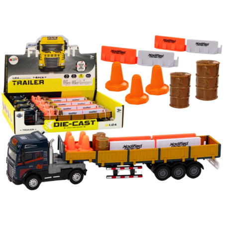 Veoauto haagisega sinine 1:24 TIR auto veoauto tarvikud Helid