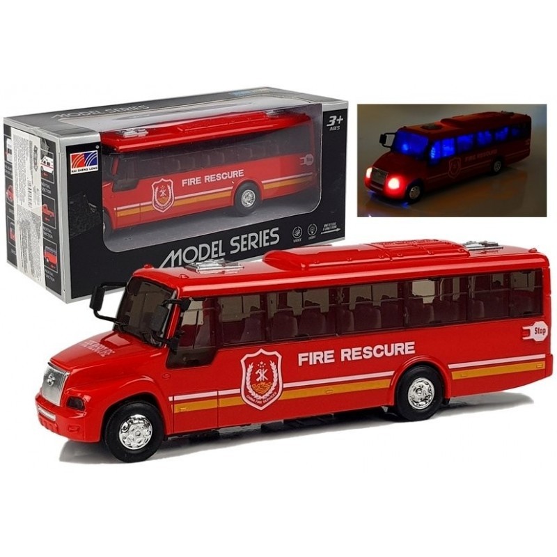 Tuletõrjebussi die Cast mudel punane tuledega