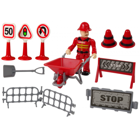 Tuletõrjebrigaadi komplekt kraana liiklusmärgid tuletõrjuja