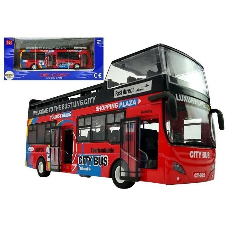 Turistibuss, kahekorruseline avatav uks, punane