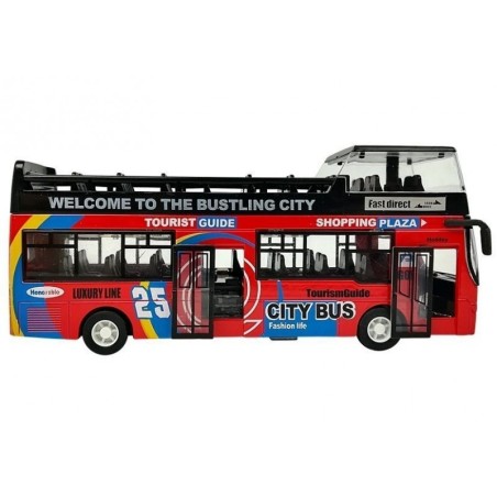 Turistibuss, kahekorruseline avatav uks, punane