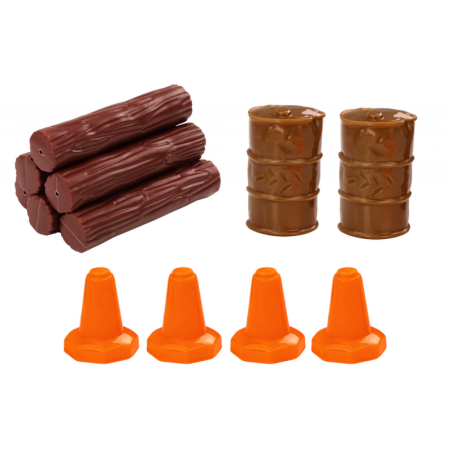 Wood Truck Blue Truck Trailer 1:24 Wood Logs Sounds Lights