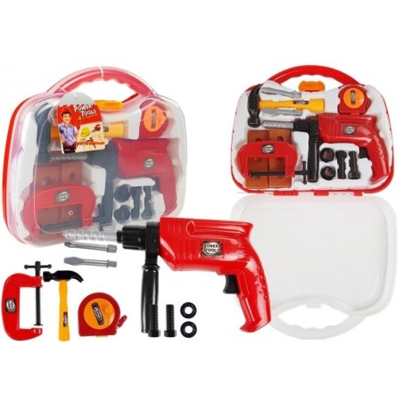 Tööriistakomplekt ümbrises Puurikruvid Haamer