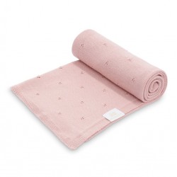 Merinolove kootud tekk 80x100 cm - Dusty Pink