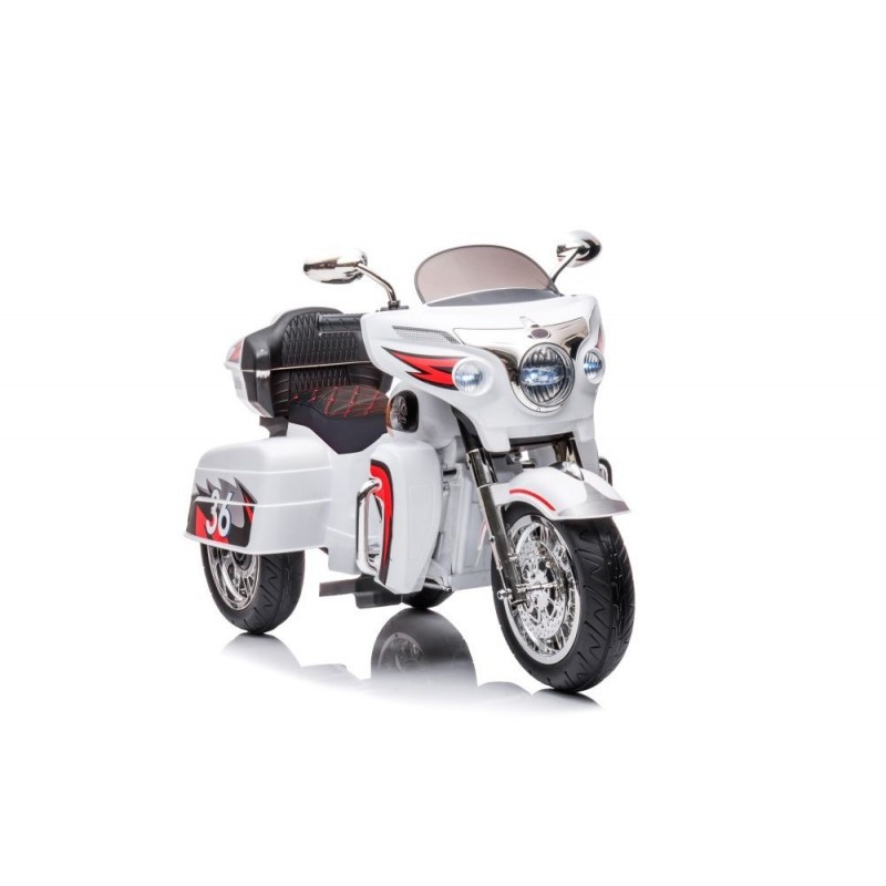 Goldwing kolmerattaline akuga mootorratas valge