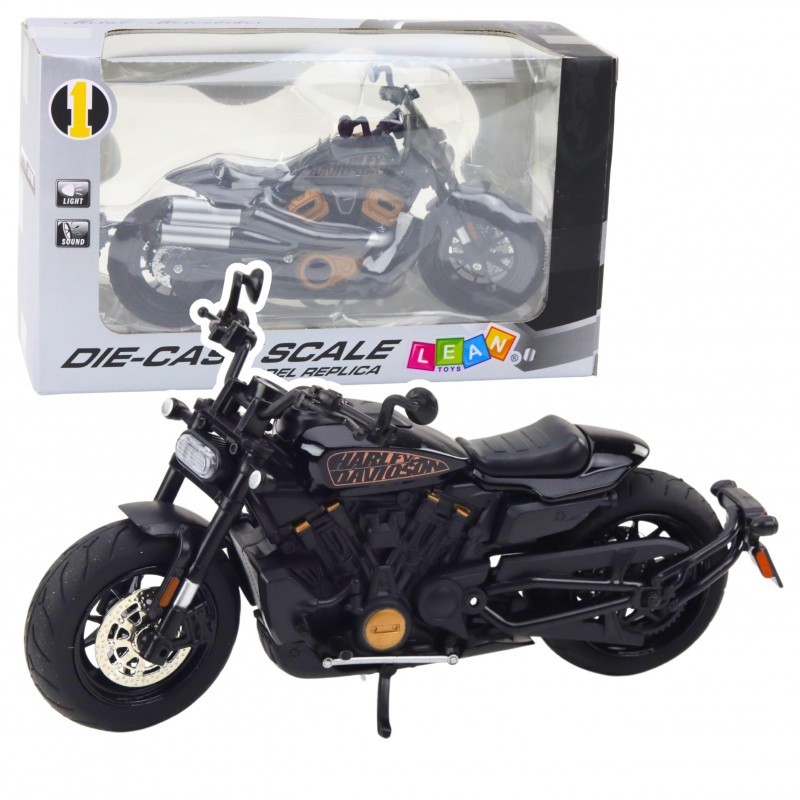 Mootorratas chopper metall, tuled 1:12