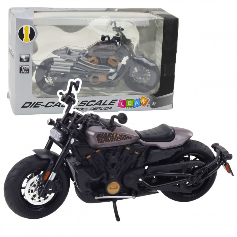 Chopper Mootorratas metallist, tuled 1:12