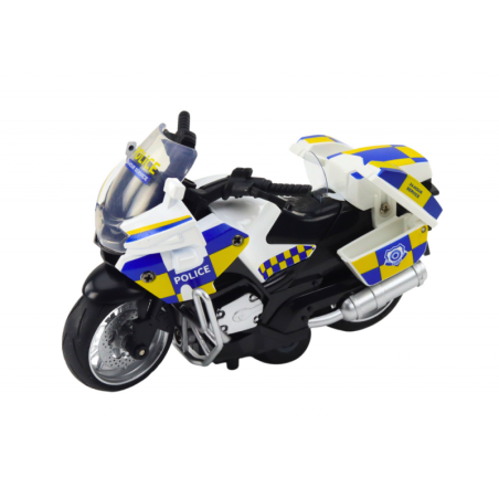 Politseimootorratas koos hõõrdajamiga akutoitega tuledega Soundc