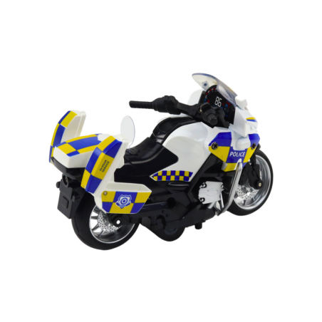 Politseimootorratas koos hõõrdajamiga akutoitega tuledega Soundc