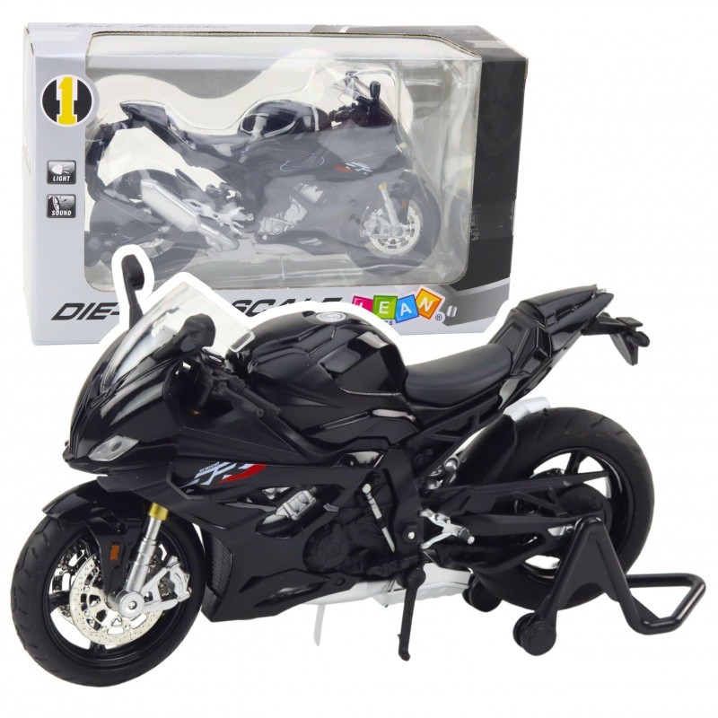 Sport Mootorratas Metall tuled Helid Must S1000 1:12