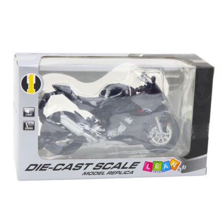 Sport Mootorratas Metall tuled Helid Must S1000 1:12
