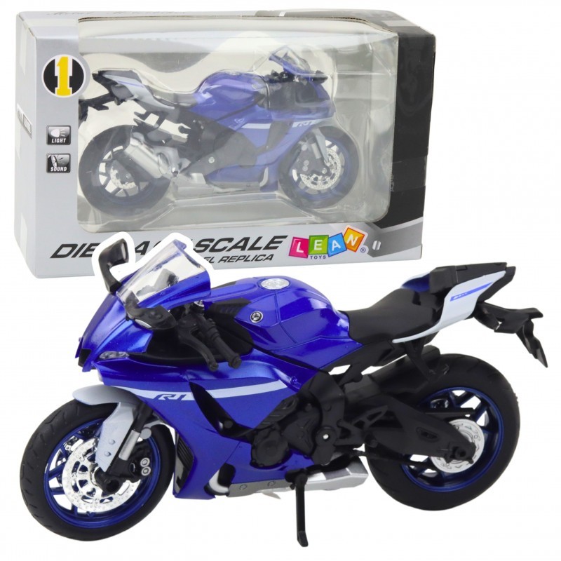 Sport Mootorratas Metall Navy Blue R1 1:12