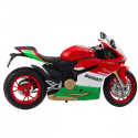 Sport Mootorratas Metall Punased Rohelised Tuled Helid 1:12