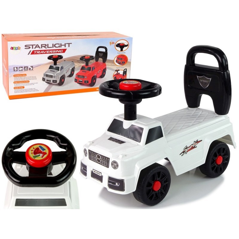 Tõukeauto QX-5500- 2 Horn seljatugi valge