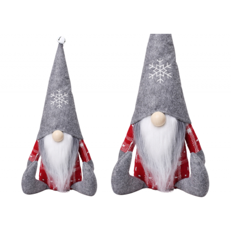 Jõulupäkapiku hall mütsakell 32cm