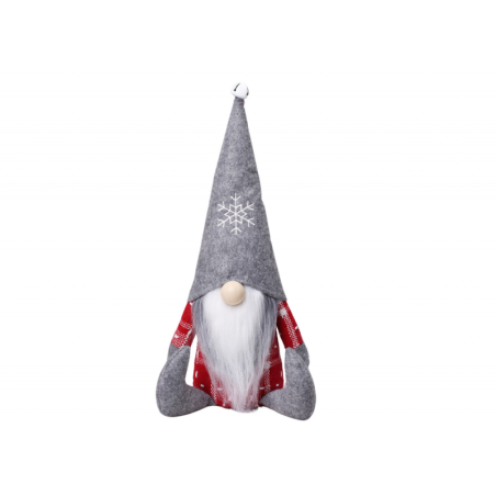 Jõulupäkapiku hall mütsakell 32cm