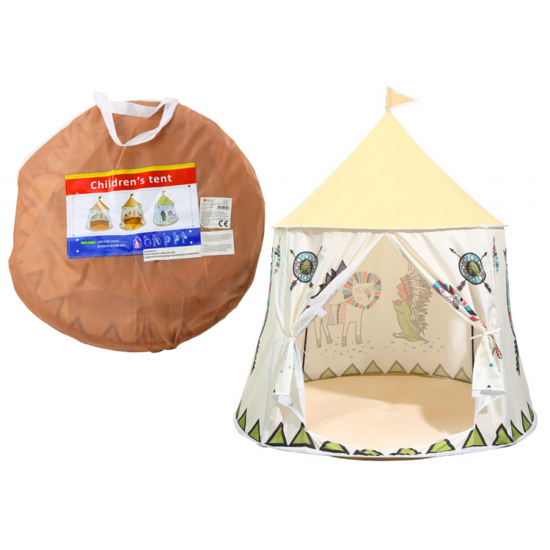 India tipi telk lastele, beež, 125 cm