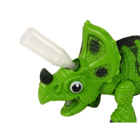Interaktiivne dinosaurus Triceratops Steam Water Sound Roheline