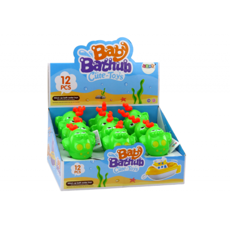 Üles keeratav ujuv roheline konn vannimänguasi