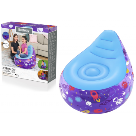 Kosmos LED täispuhutav tool 72 x 72 x 64 Bestway lilla