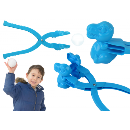 Lumepallide tegija sinine dinosaurus