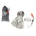 Snorgeldamise komplekt hall mask, uimed, toru Bestway
