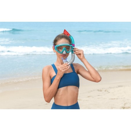 Snorgeldamise komplekt Mask, snorkel, uimed Blue Bestway