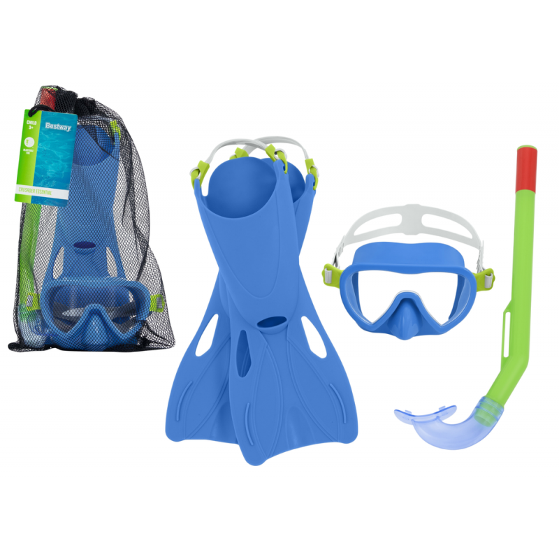 Snorgeldamise komplekt Sinine mask, uimed, toru Bestway
