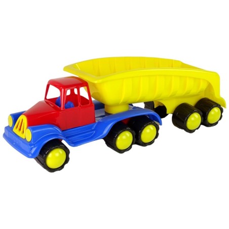 Suur auto koos haagisega 45cm Kollane