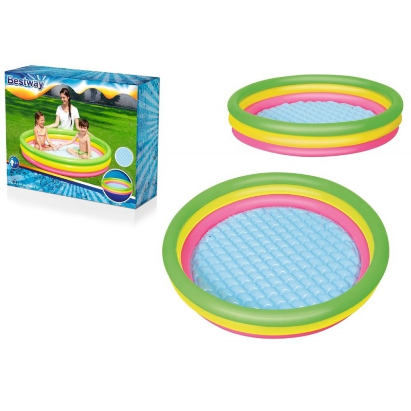 Täispuhutav basseini vikerkaar Bestway, 152 cm x 30 cm, 211 l, alates 2. eluaastast