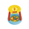 Täispuhutav suplusbassein katusega Fisher-Price Bestway, 89 x 89 x 84 cm, värviliste pallidega