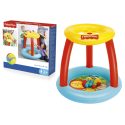 Täispuhutav suplusbassein katusega Fisher-Price Bestway, 89 x 89 x 84 cm, värviliste pallidega