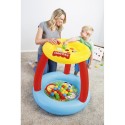 Täispuhutav suplusbassein katusega Fisher-Price Bestway, 89 x 89 x 84 cm, värviliste pallidega