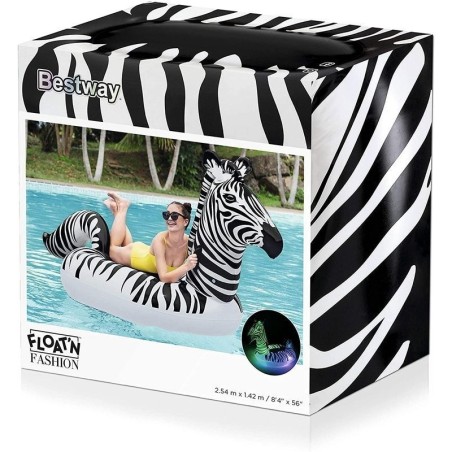 Täispuhutav madrats Zebra LED 254 x 142 cm Bestway