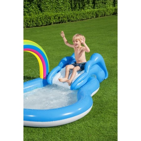Täispuhutav mänguväljak bassein Bestway, 257 x 145 x 91 cm, liumäe ja purskkaevuga