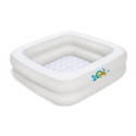 Täispuhutav bassein Bestway, 86 x 86 x 25 cm, valge, pehme põhjaga