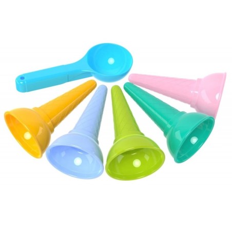 Värviliste jäätisekoonuse liivavormide komplekt 6221