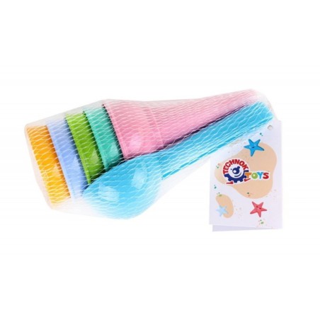 Värviliste jäätisekoonuse liivavormide komplekt 6221