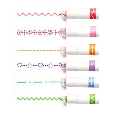 Mustriga markerite komplekt 6 tk