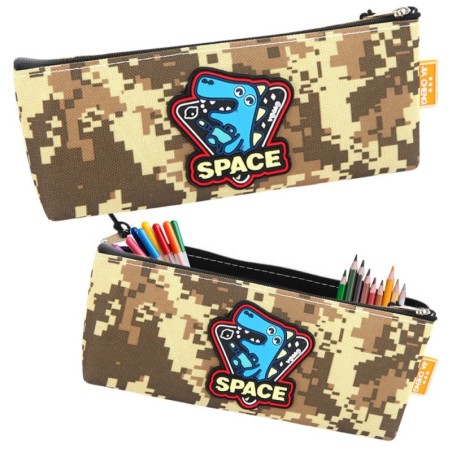 Pinal Space Dinosaur Pixels Khaki 20x8cm