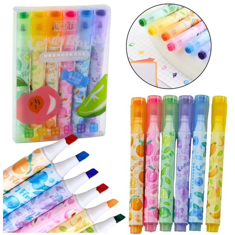 Markerid Värvilised lõhnastatud 6 tk