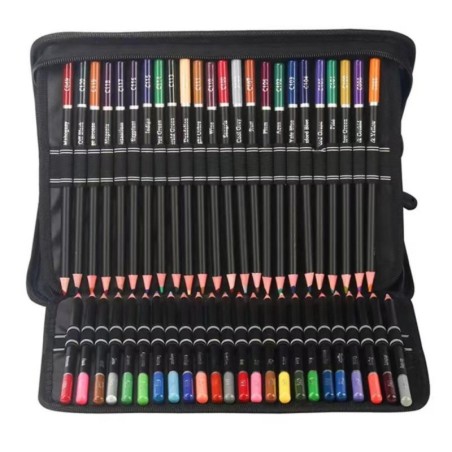 Suur kunstikomplekt pinal, Värvipliiatsid, söetarvikud 145 tk.