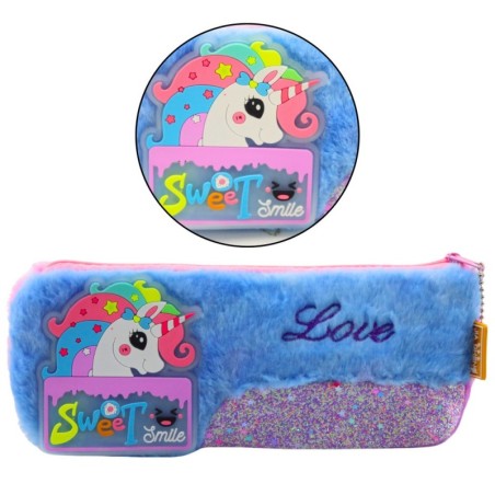 Plush Unicorn pinal Sädelevad elemendid Unicorn Blue