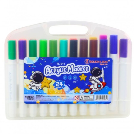 24 akrüülmarkerpliiatsi komplekt